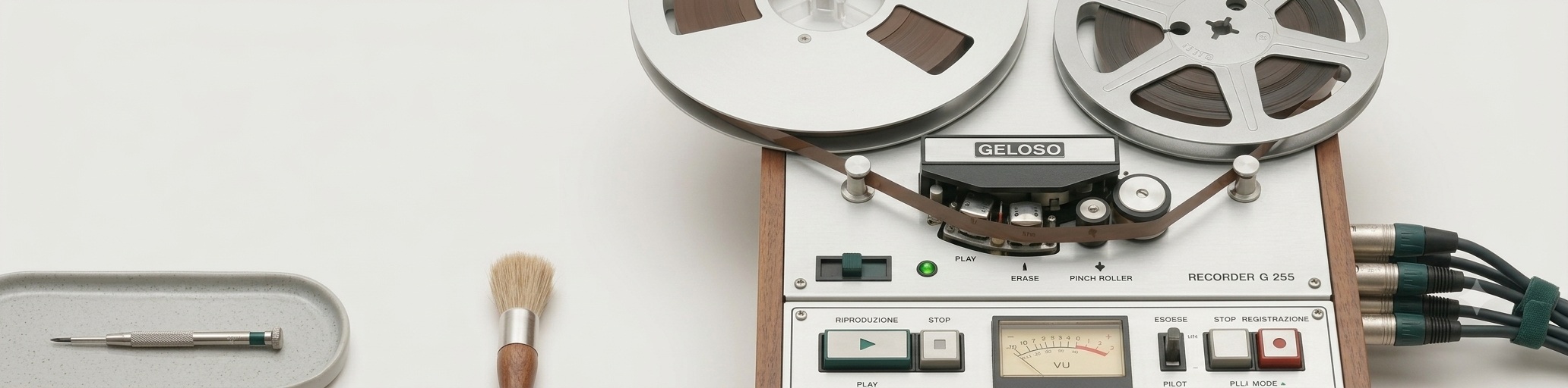 Registratore Geloso per digitalizzazione di bobine e nastri magnetici audio