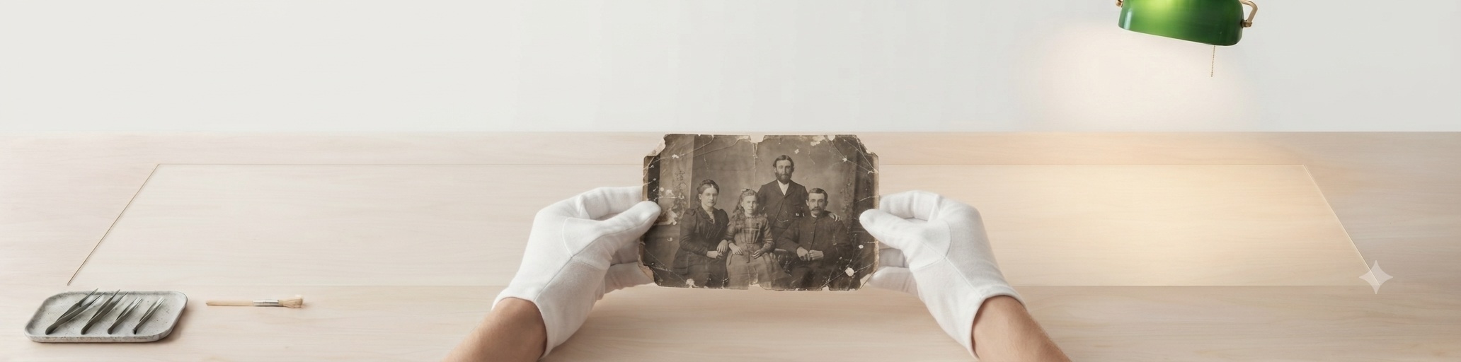 Restauro digitale di una fotografia antica e danneggiata